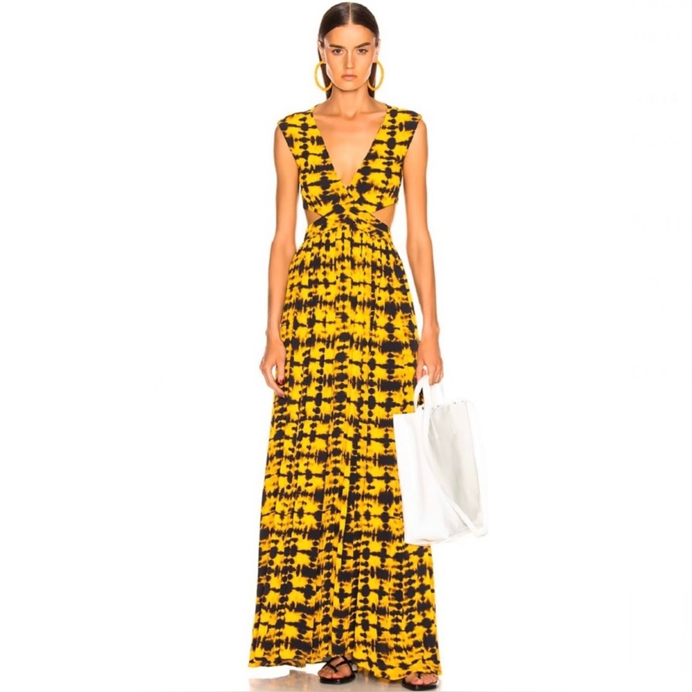 NEW PROENZA SCHOULER REVOLVE YELLOW TIE-DYE MAXI DRESS